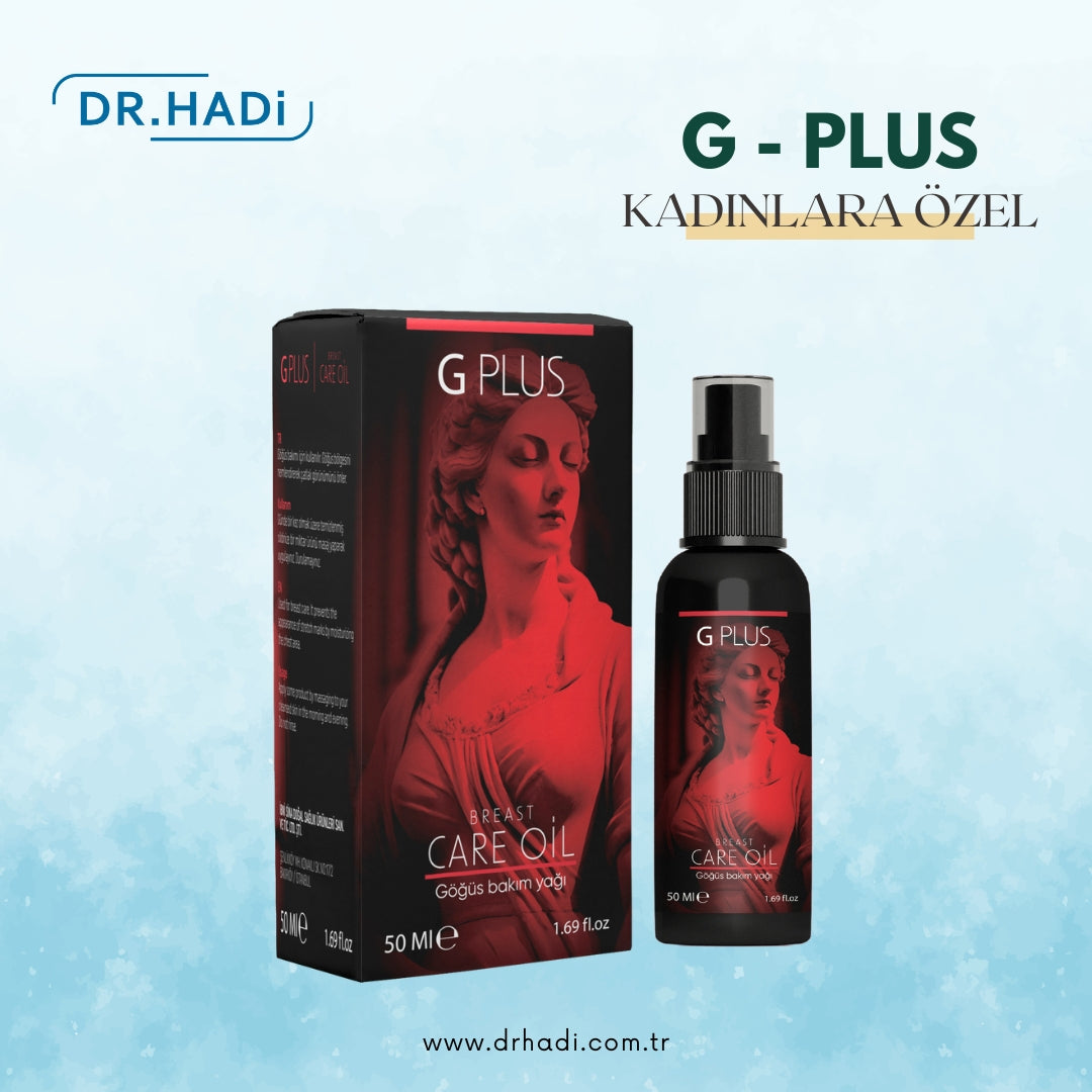 G Plus Göğüs Bakım Yağı | Bitkisel Dolgunluk & Form Desteği | Doğal Masajla Sıkılaştırıcı 50 ml